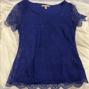 Banana Republic Cobalt Blue Lace Top